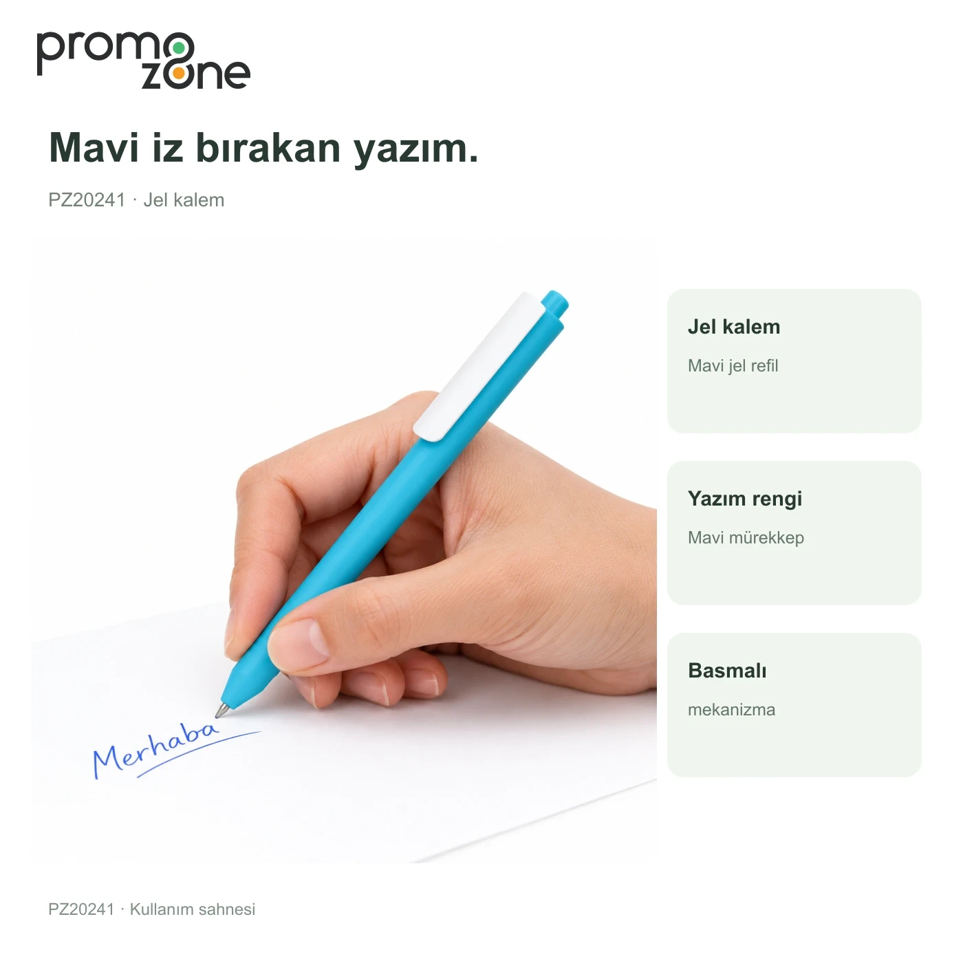 Basmalı Plastik Jell Tükenmez Kalem