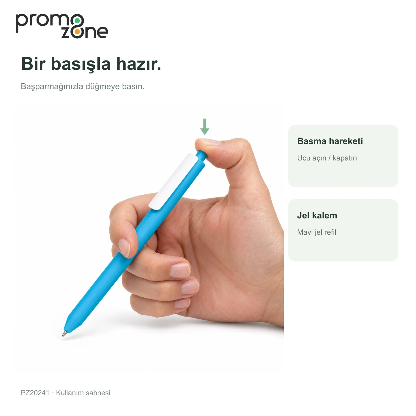 Basmalı Plastik Jell Tükenmez Kalem