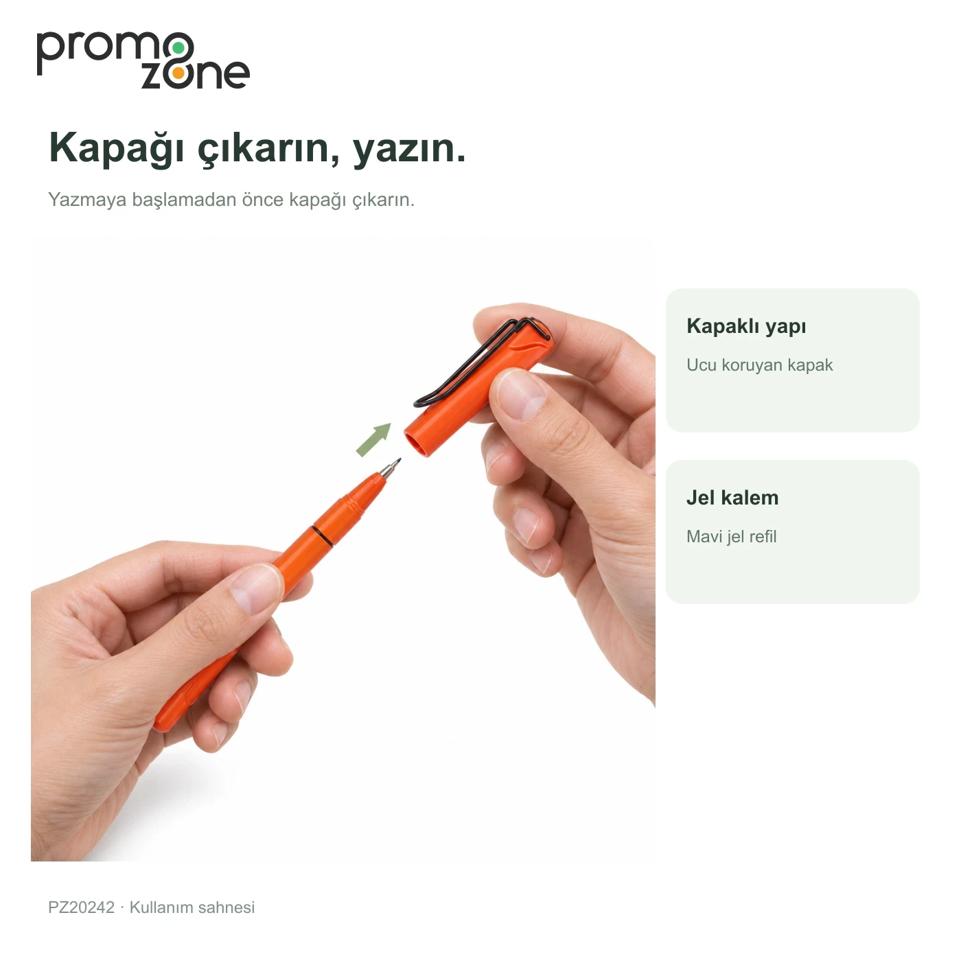 Plastik Kapaklı Jel Refilli Roller Kalem