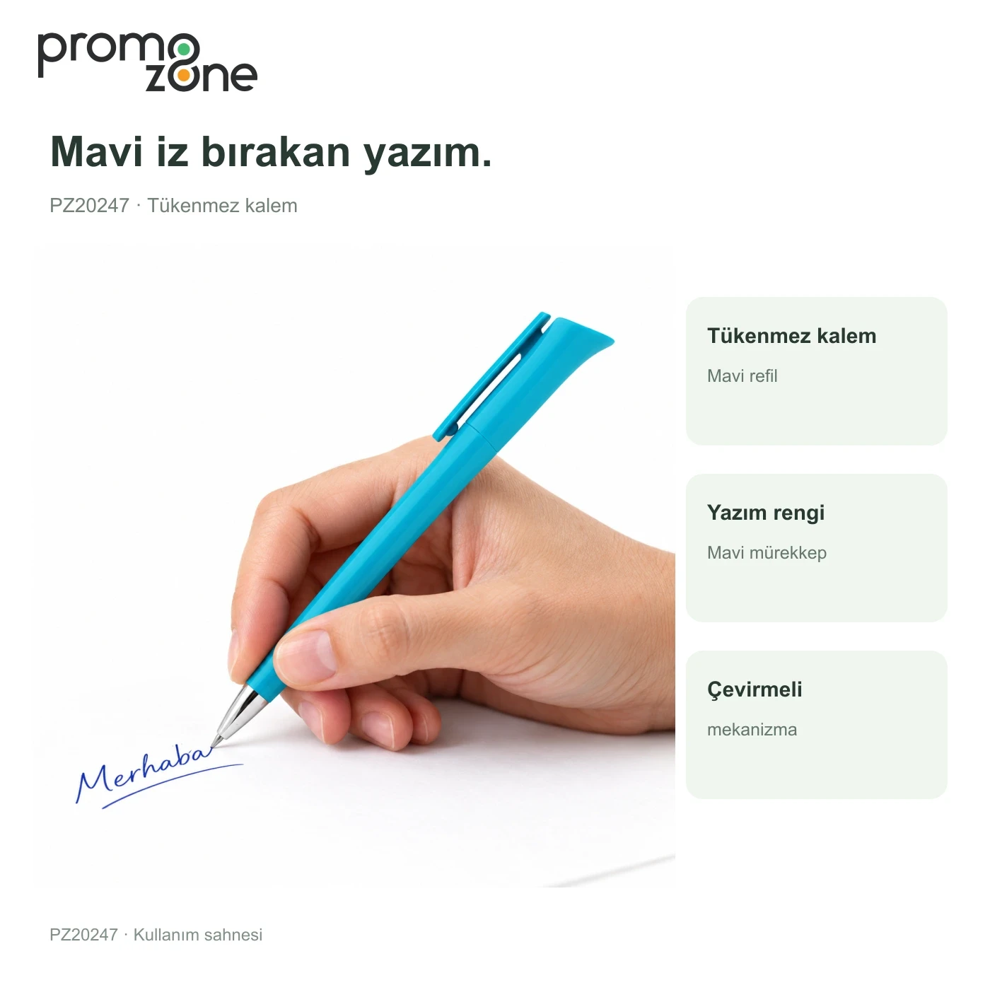 Plastik Çevirmeli Tükenmez Kalem