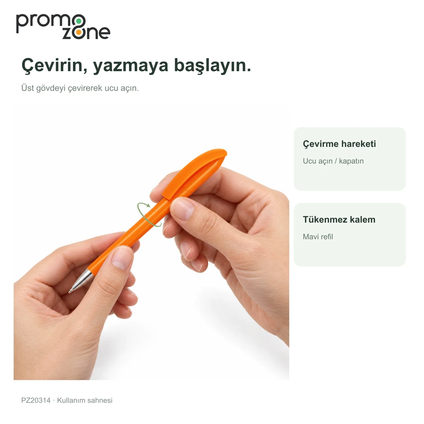 PZ20314 çevirmeli mekanizma kullanımı
