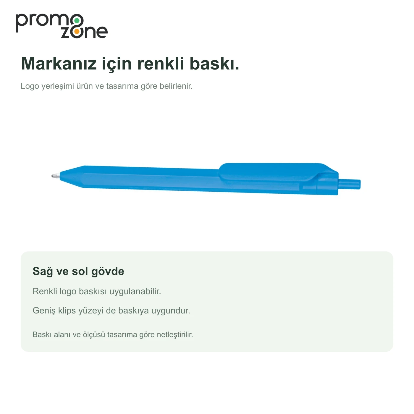 Plastik Basmalı Tükenmez Kalem Promozone