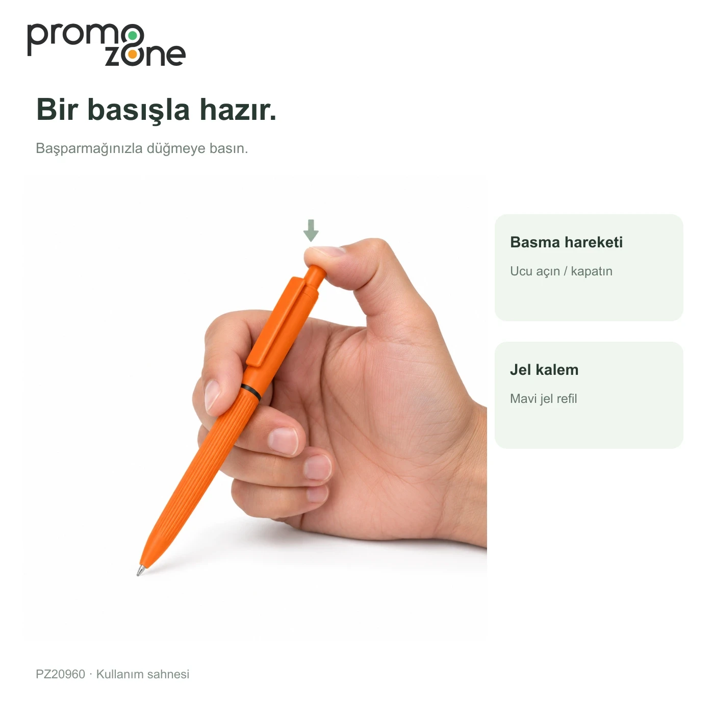 Plastik Basmalı Jel Kalem
