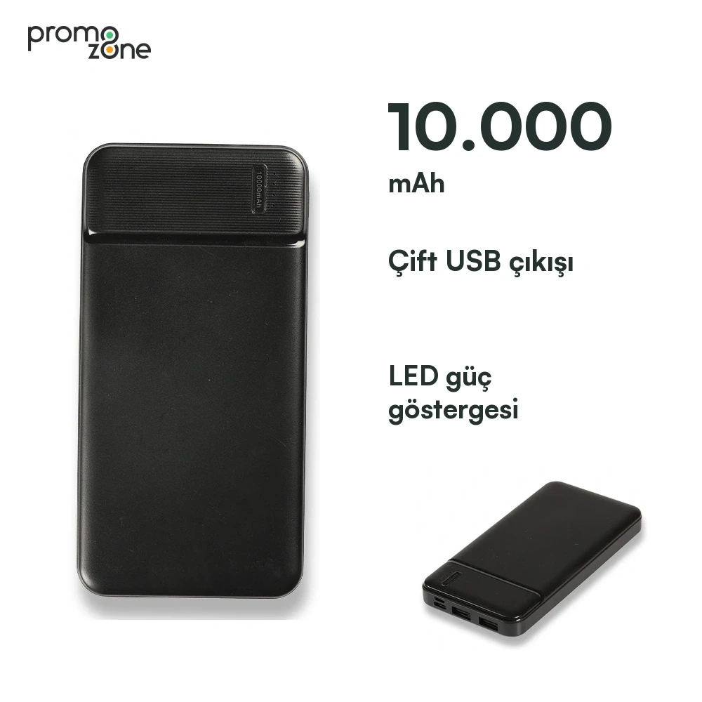 10000 mAh Led Güç Göstergeli Powerbank