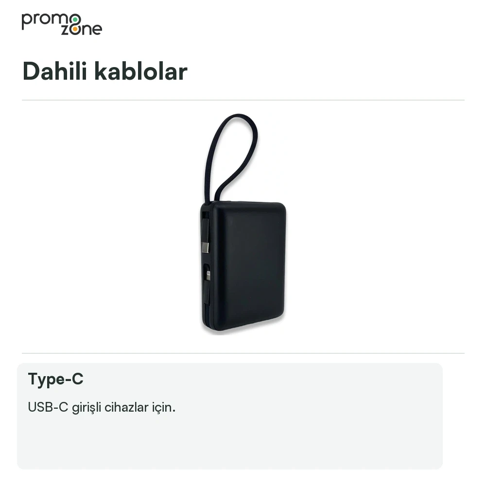 20.000 mAh Çift USB Girişli LED Göstergeli Powerbank Promozone