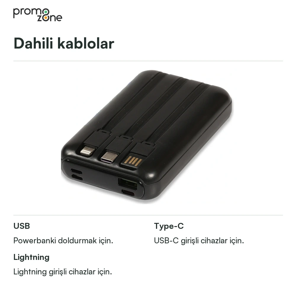 10.000 mAh 22.5W Hızlı Şarj ve 15W Kablosuz MagSafe Powerbank