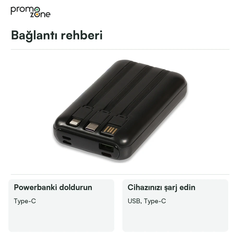 10.000 mAh 22.5W Hızlı Şarj ve 15W Kablosuz MagSafe Powerbank