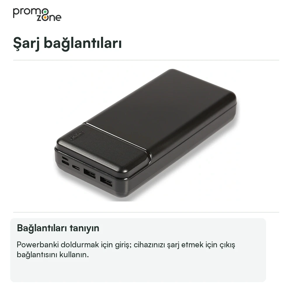30.000 mAh Dijital Ekranlı Powerbank Promozone