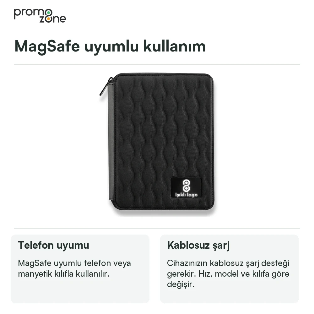 5.000 mAh MagSafe 22.5W Hızlı Şarj Destekli Ajanda Powerbank