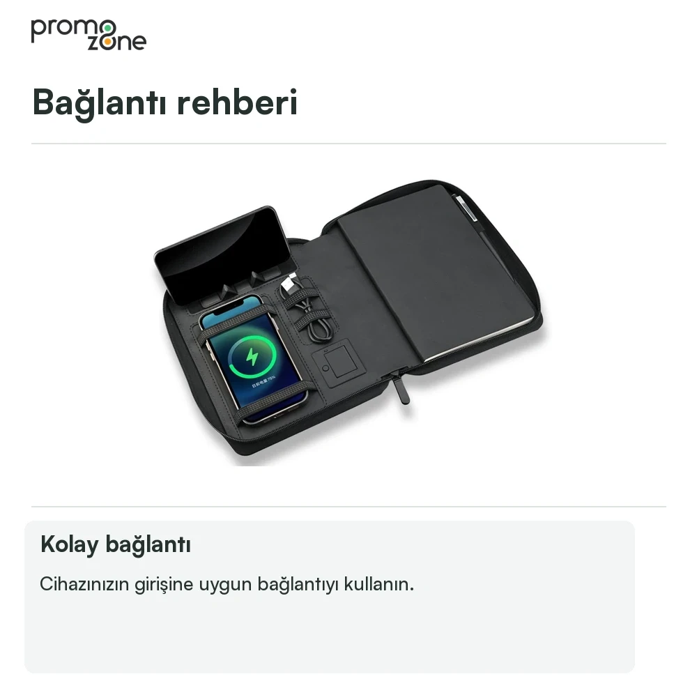 5.000 mAh MagSafe 22.5W Hızlı Şarj Destekli Ajanda Powerbank