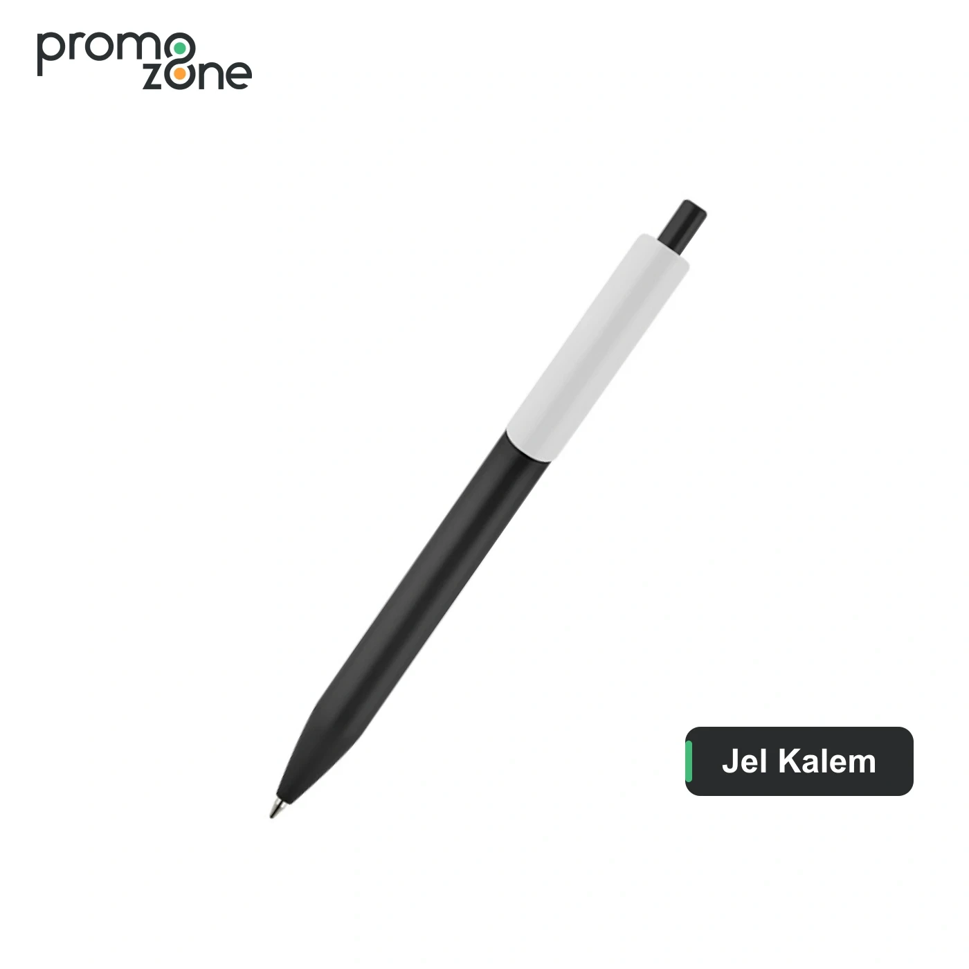 Beyaz Klipsli Plastik Jumbo Jel Refill Tükenmez Kalem Promozone