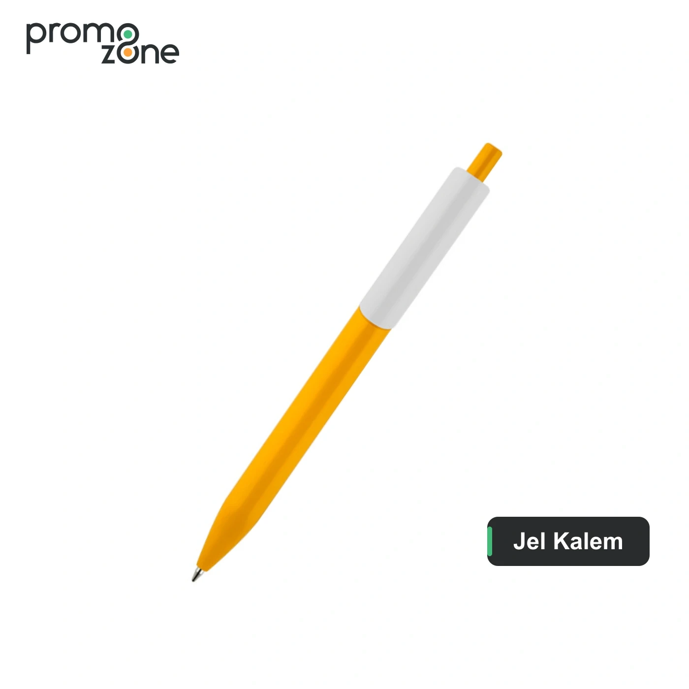 Beyaz Klipsli Plastik Jumbo Jel Refill Tükenmez Kalem Promozone