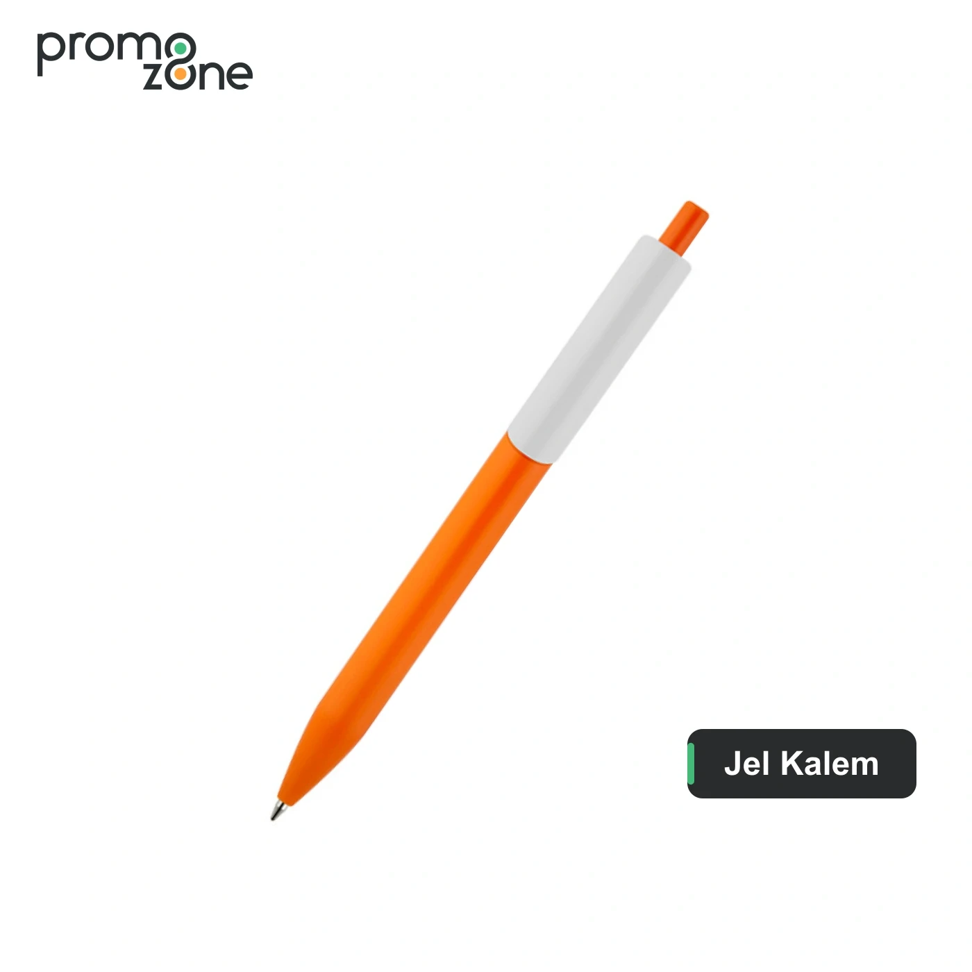 Beyaz Klipsli Plastik Jumbo Jel Refill Tükenmez Kalem Promozone