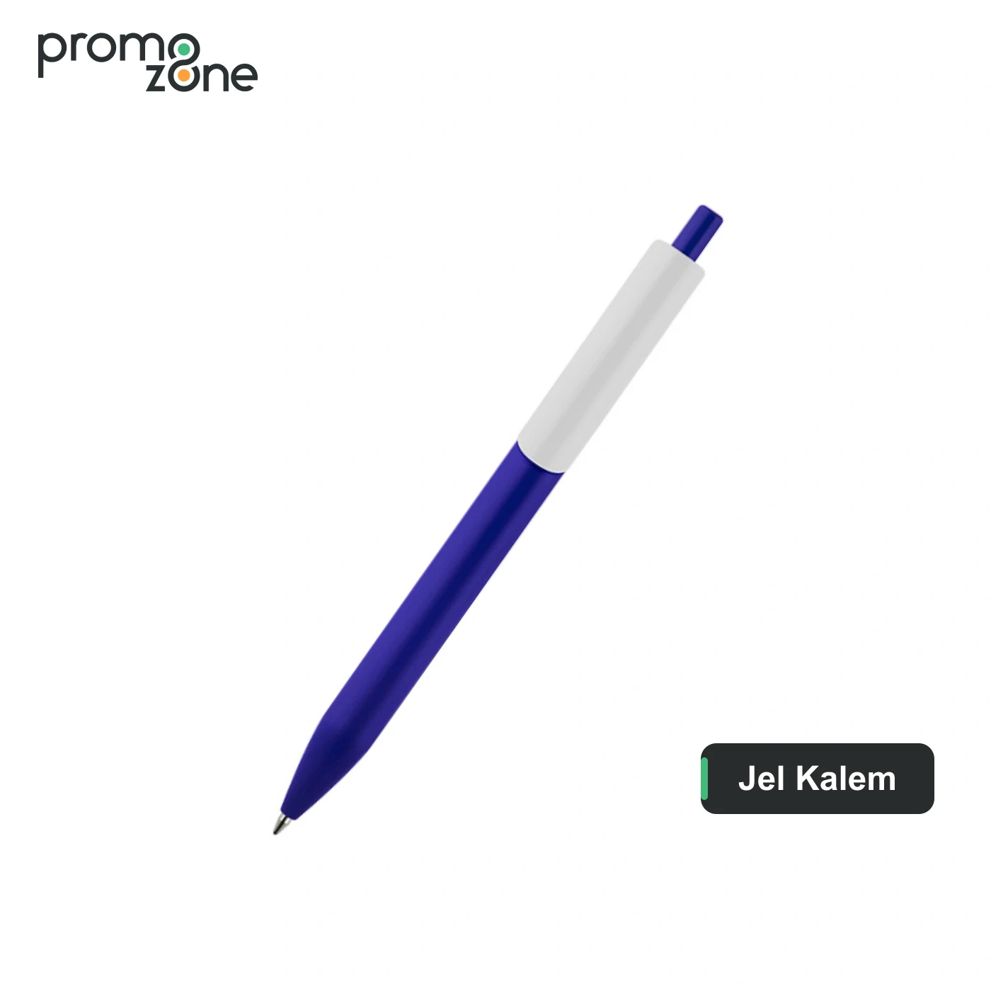 Beyaz Klipsli Plastik Jumbo Jel Refill Tükenmez Kalem Promozone