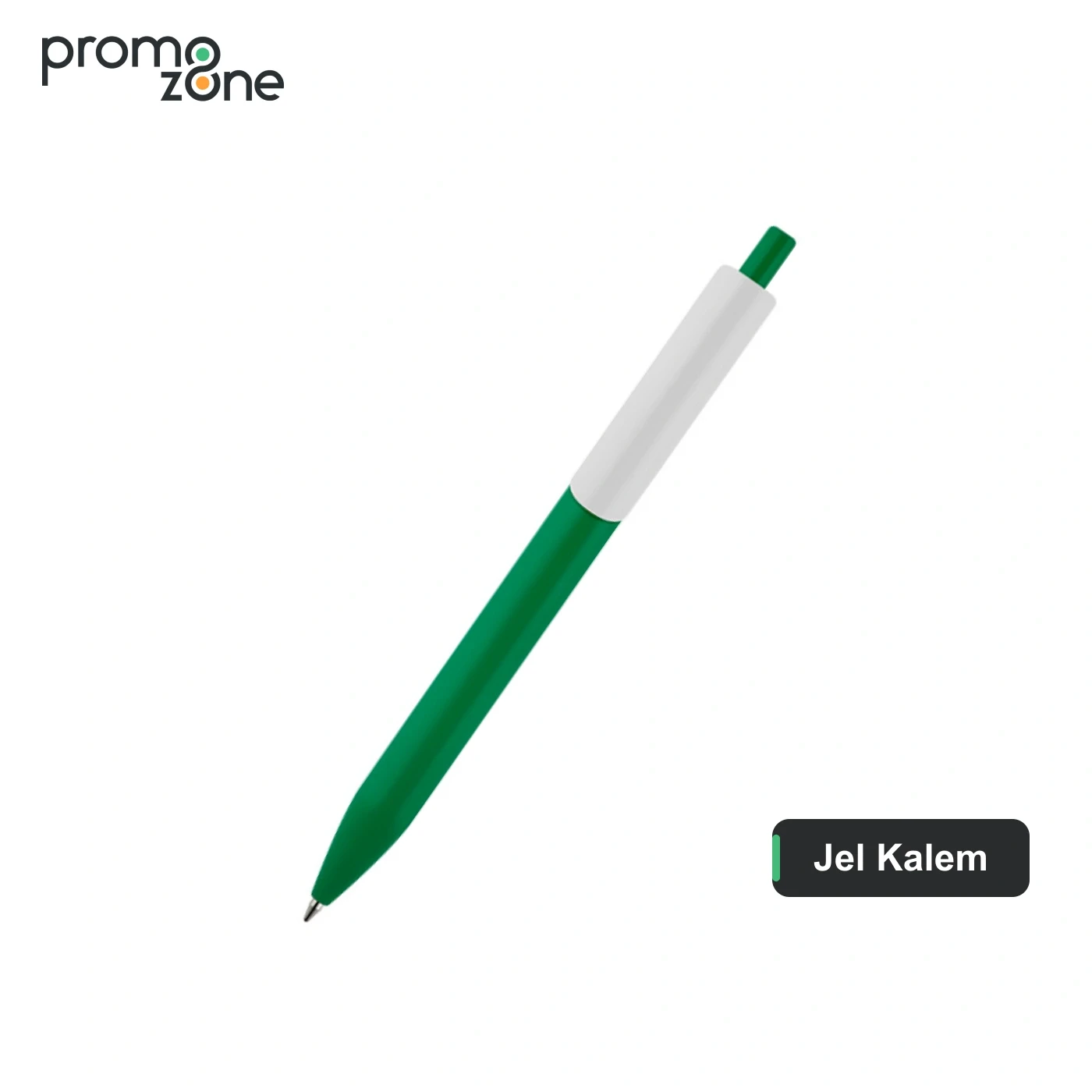 Beyaz Klipsli Plastik Jumbo Jel Refill Tükenmez Kalem Promozone