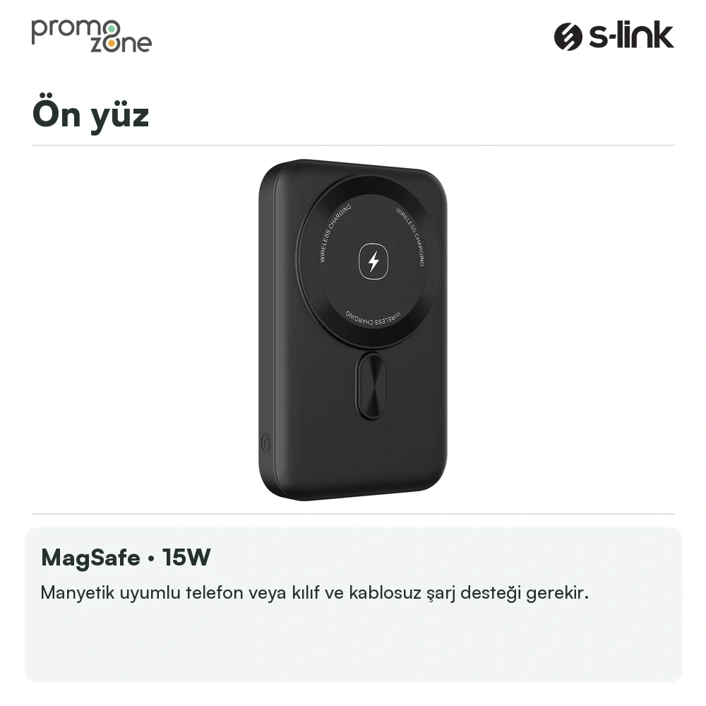 S-link M1031 10000mAh Magsafe 15W HSC22.5W+PD20W+QC3.0 LCD Taşınabilir Şarj Cihazı Powerbank
