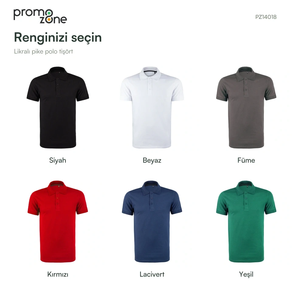 180gsm Pamuklu Kaliteli Polo Yaka Tişort Promozone