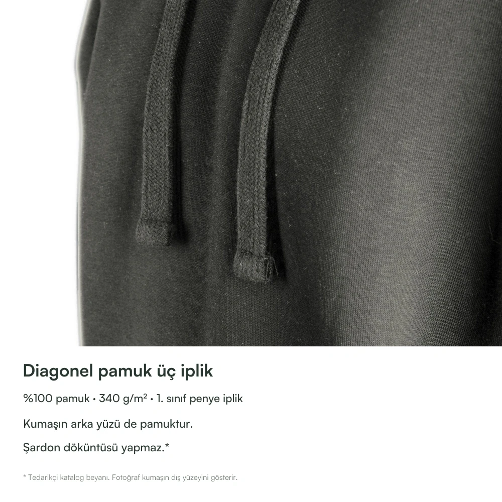 Pamuklu Kaliteli Yetişkin Kapüşonlu Sweatshirt
