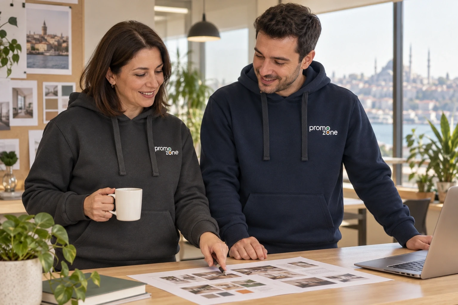 Pamuklu Kaliteli Yetişkin Kapüşonlu Sweatshirt