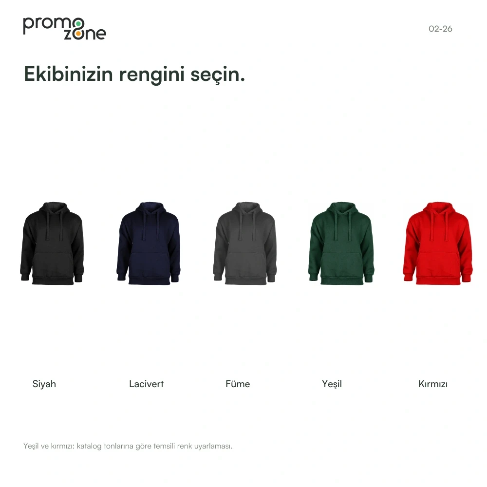 Pamuklu Kaliteli Yetişkin Kapüşonlu Sweatshirt Promozone