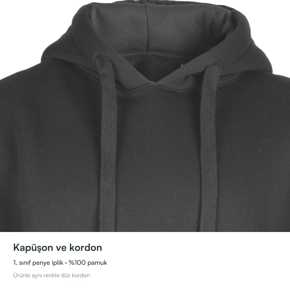 Pamuklu Kaliteli Yetişkin Kapüşonlu Sweatshirt Promozone