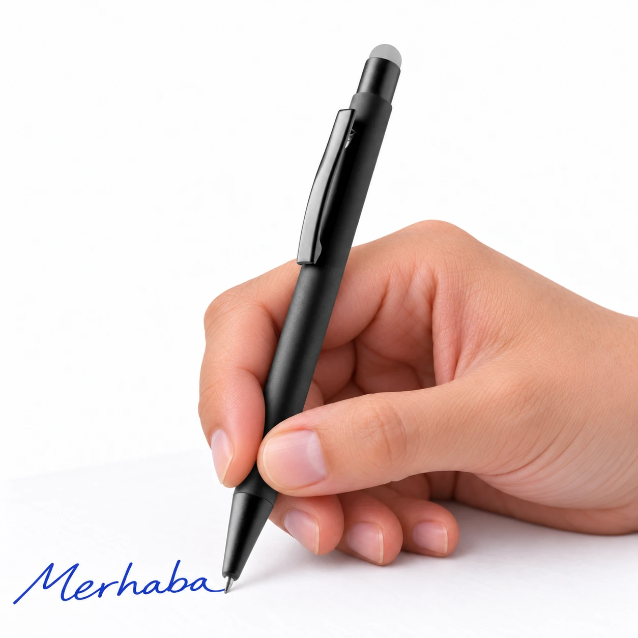 Lazer Baskıyla Renk Değişen Touchpen Metal Kalem