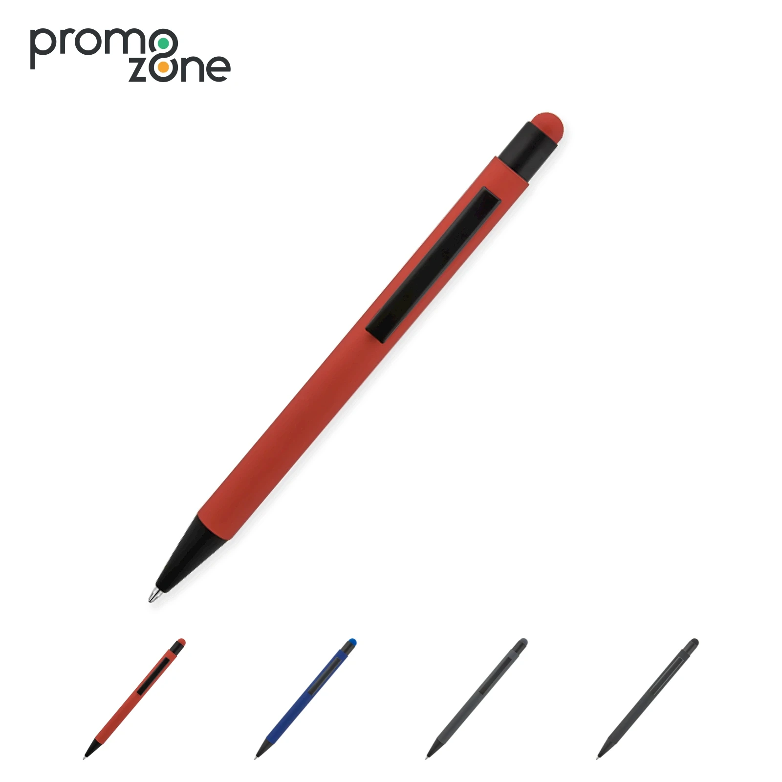 Metal Tükenmez Touchpen Kalem Rubber Gövde