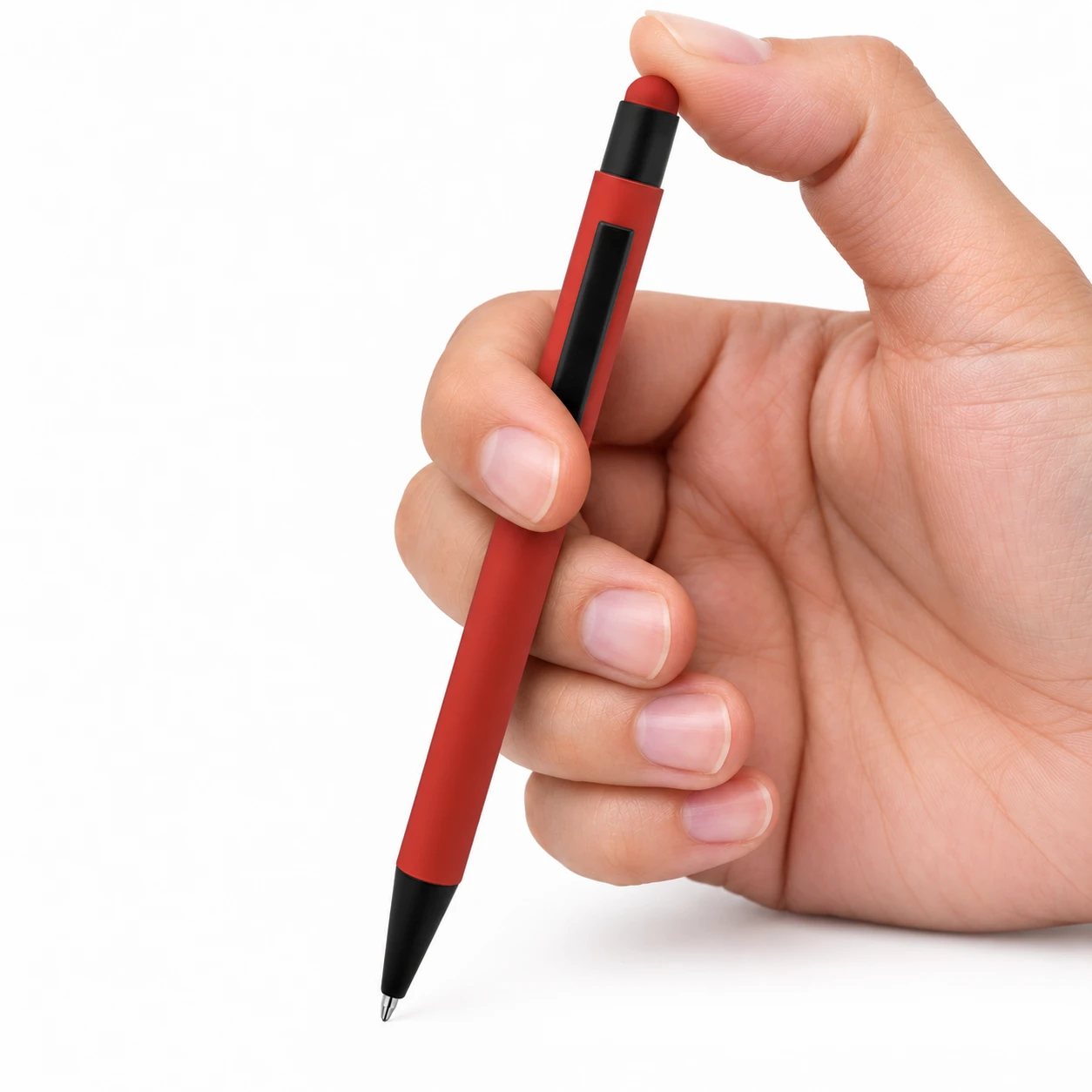 Metal Tükenmez Touchpen Kalem Rubber Gövde