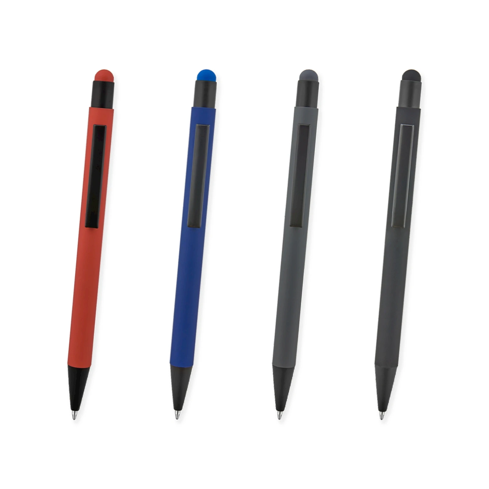 Metal Tükenmez Touchpen Kalem Rubber Gövde