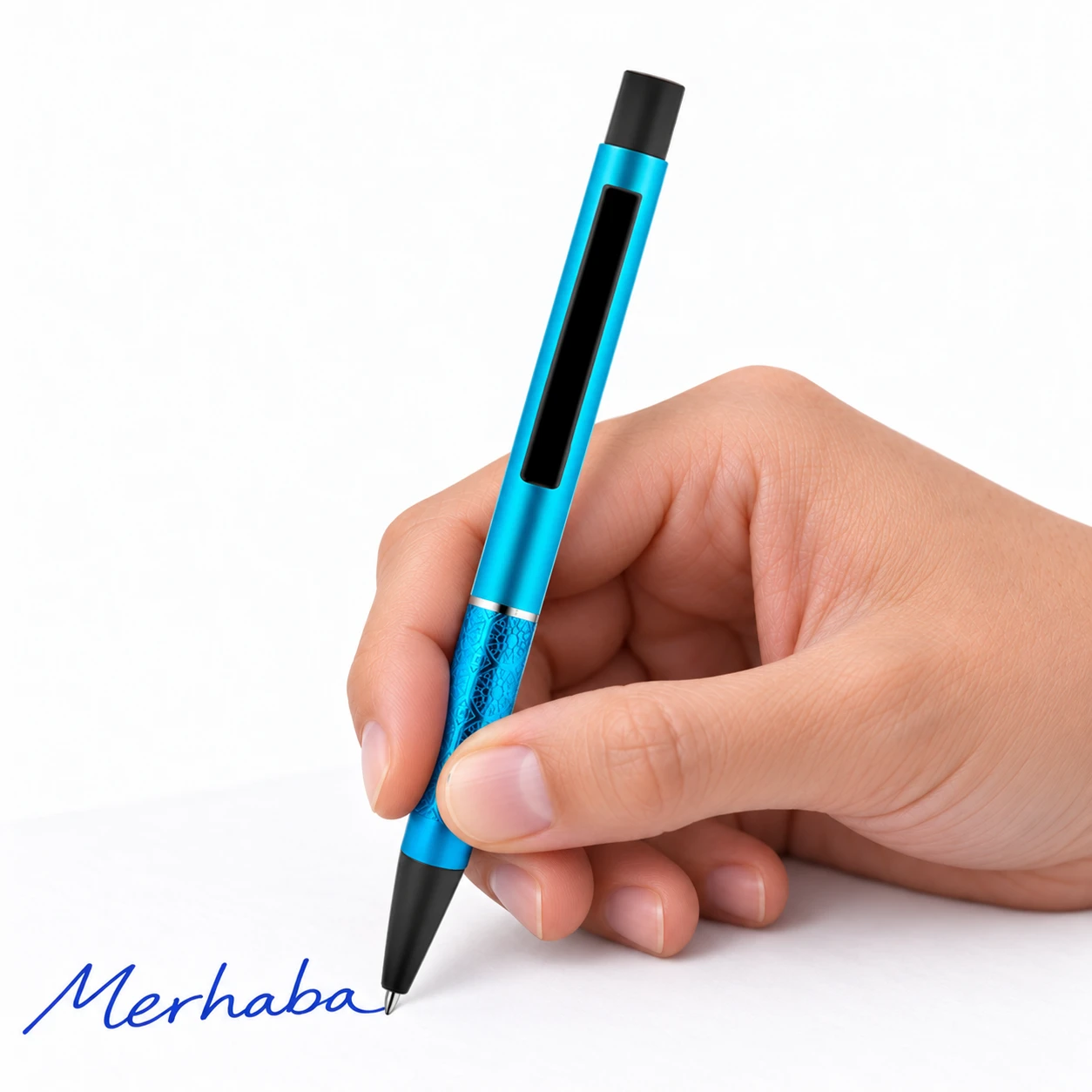 Metal Süper Jel Refill Basmalı Tükenmez Kalem