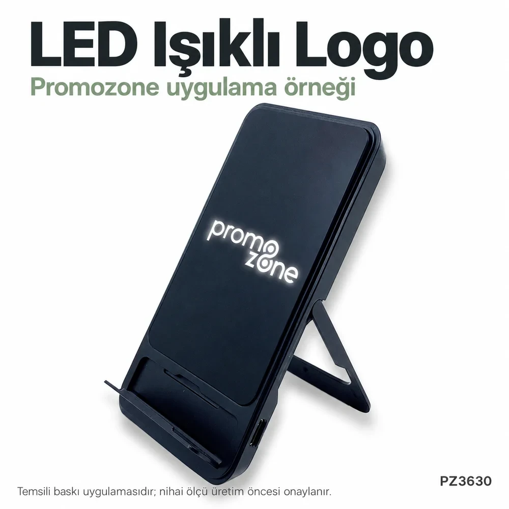 Işıklı Kablosuz Şarj Cihazı (15W Hızlı Şarj)