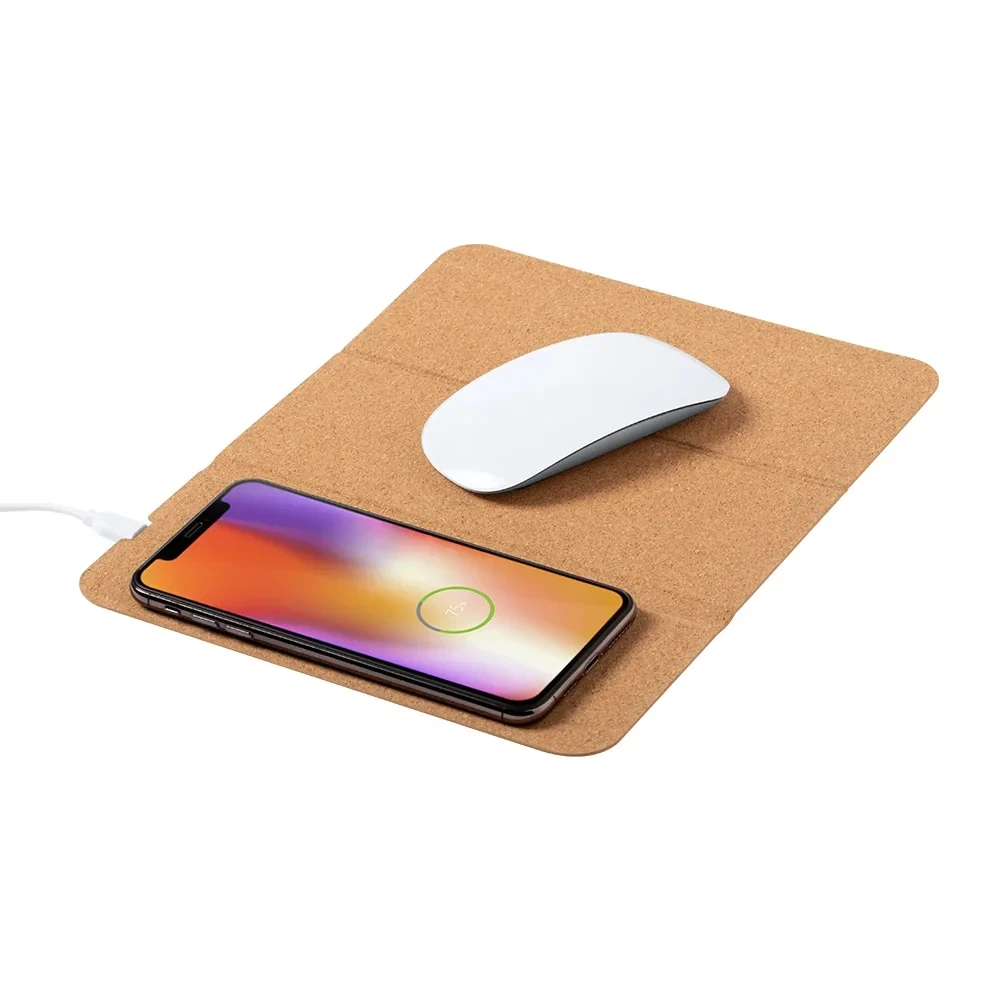 Mantar Yüzeyli Kablosuz Şarj Mouse Pad (Katlanabilir, 15W Hızlı Şarj)