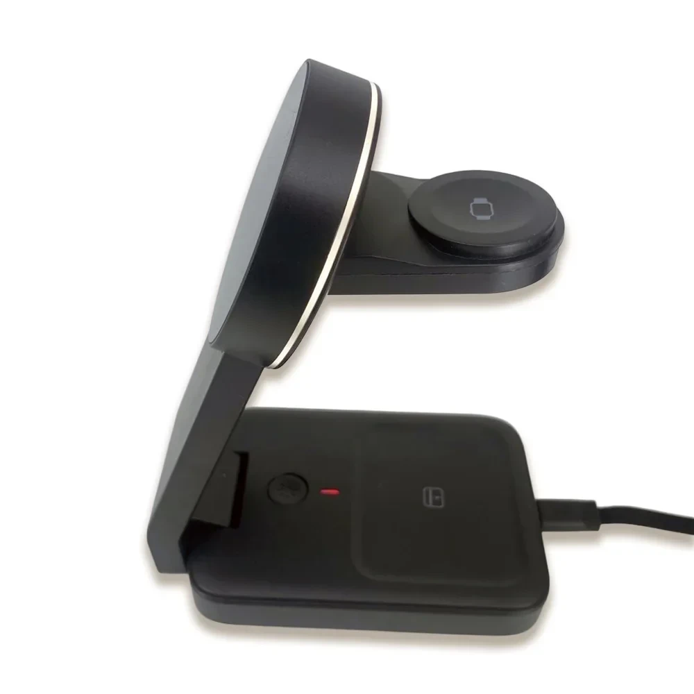 3’ü 1 Arada Katlanabilir Kablosuz Şarj Standı (15W, Type-C Girişli)