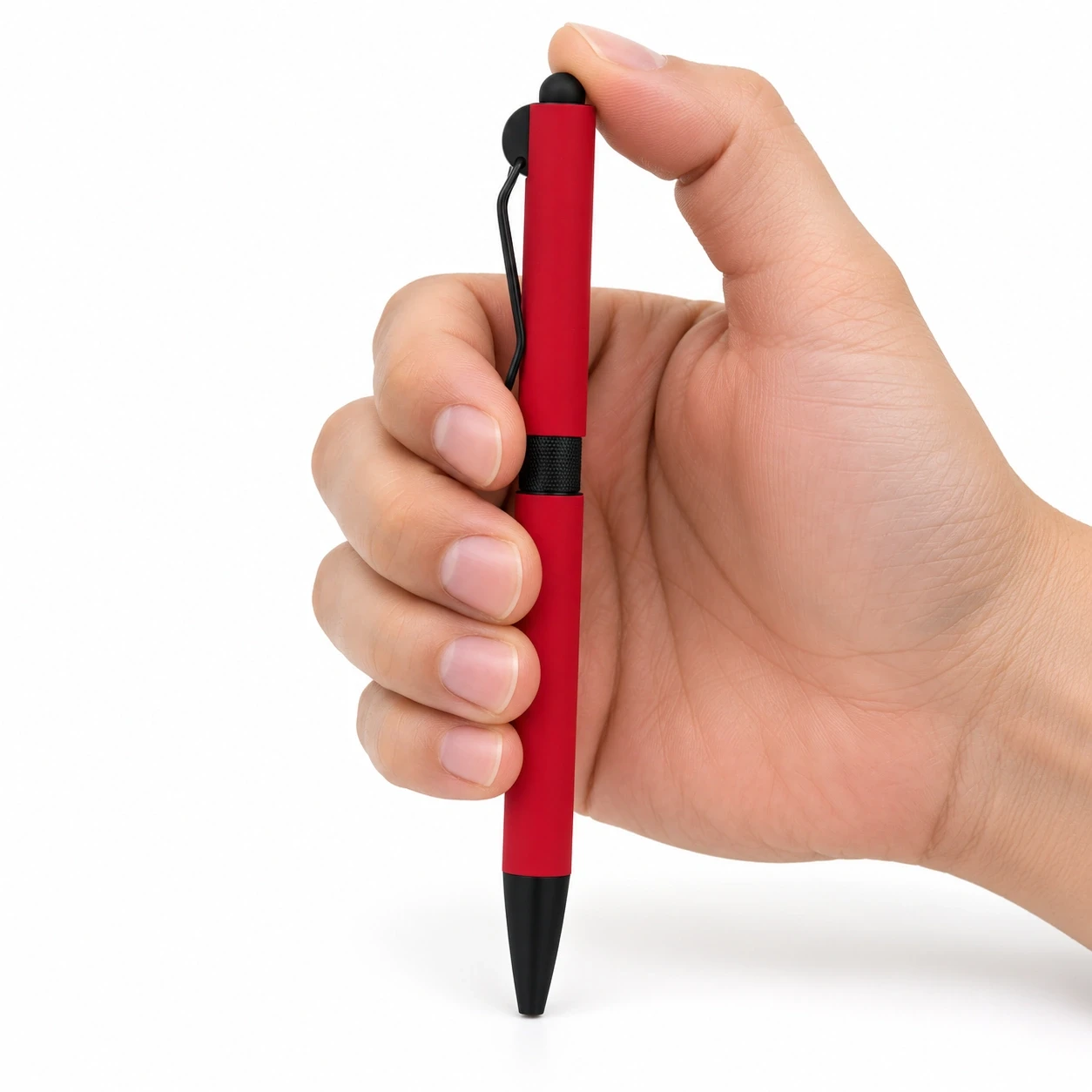 Rubber Kaplamalı Touchpen Metal Tükenmez Kalem – Jell Refill