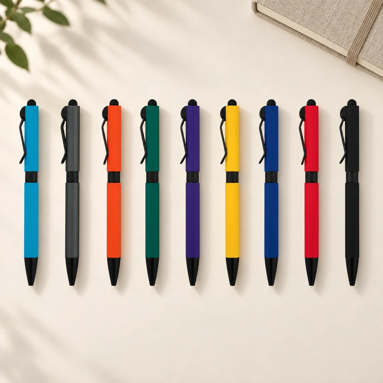 Rubber Kaplamalı Touchpen Metal Tükenmez Kalem – Jell Refill