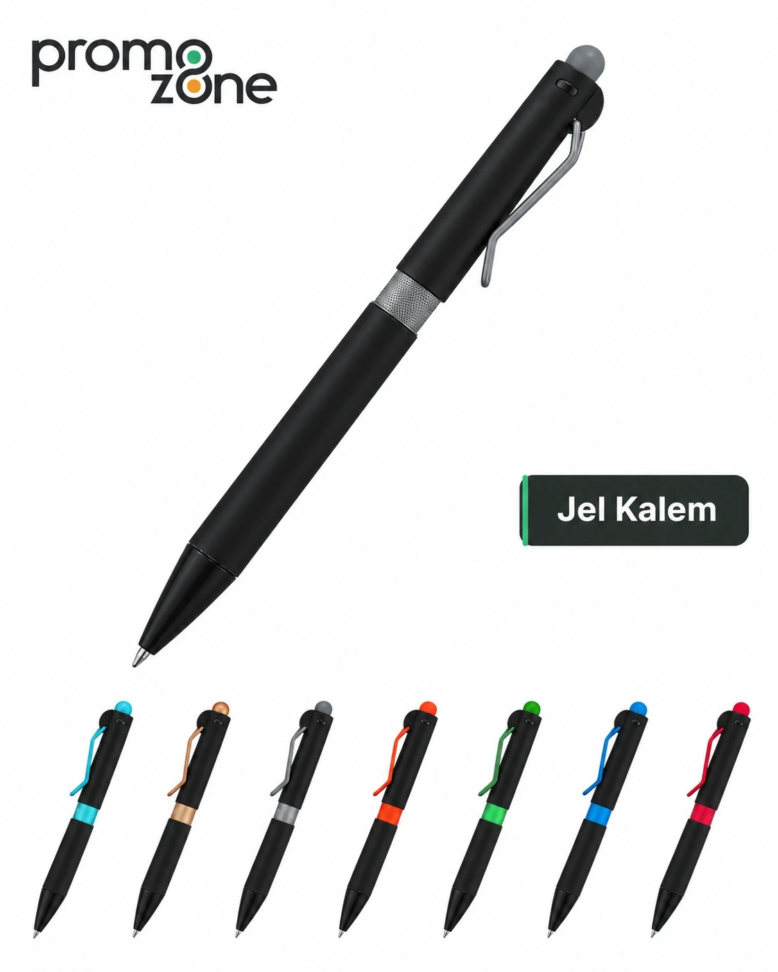 Touchpen Metal Kalem – Lazer Kazımalı Renkli Logo Özellikli