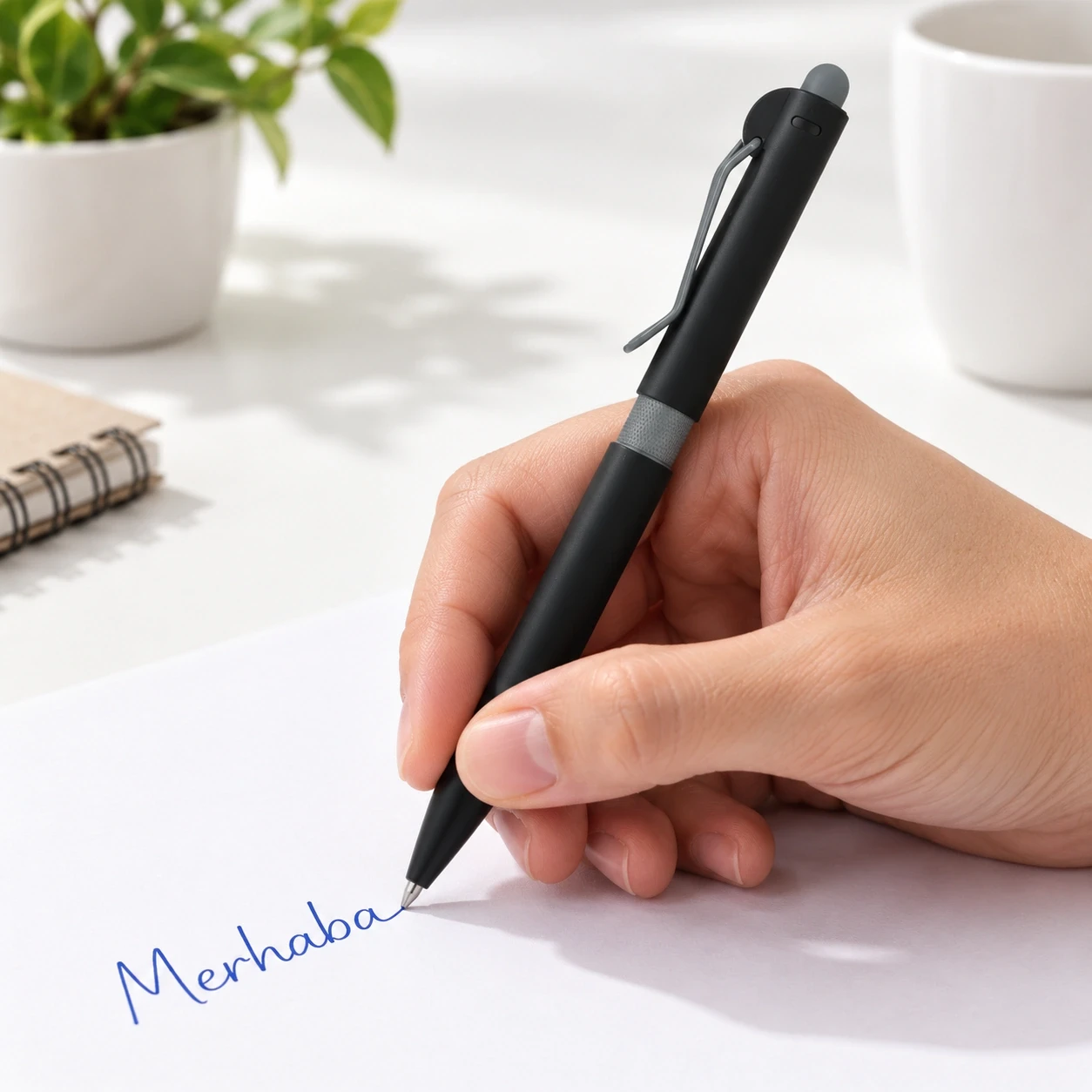 Touchpen Metal Kalem – Lazer Kazımalı Renkli Logo Özellikli