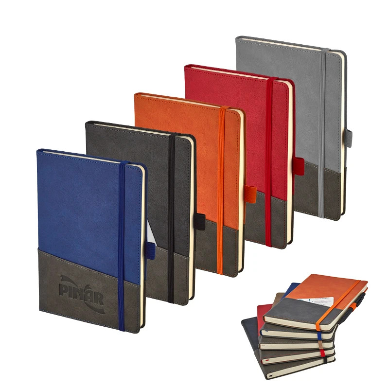 15 x 21 cm Termo Deri Cepli Kapaklı Tarihsiz Defter 224 Sayfa 80 gr Ivory Krem Çizgili İç Kağıt Kalem Tutuculu Promozone