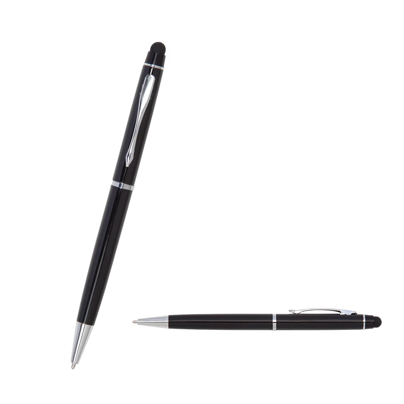 Metal Touchpen Tükenmez Kalem - Siyah