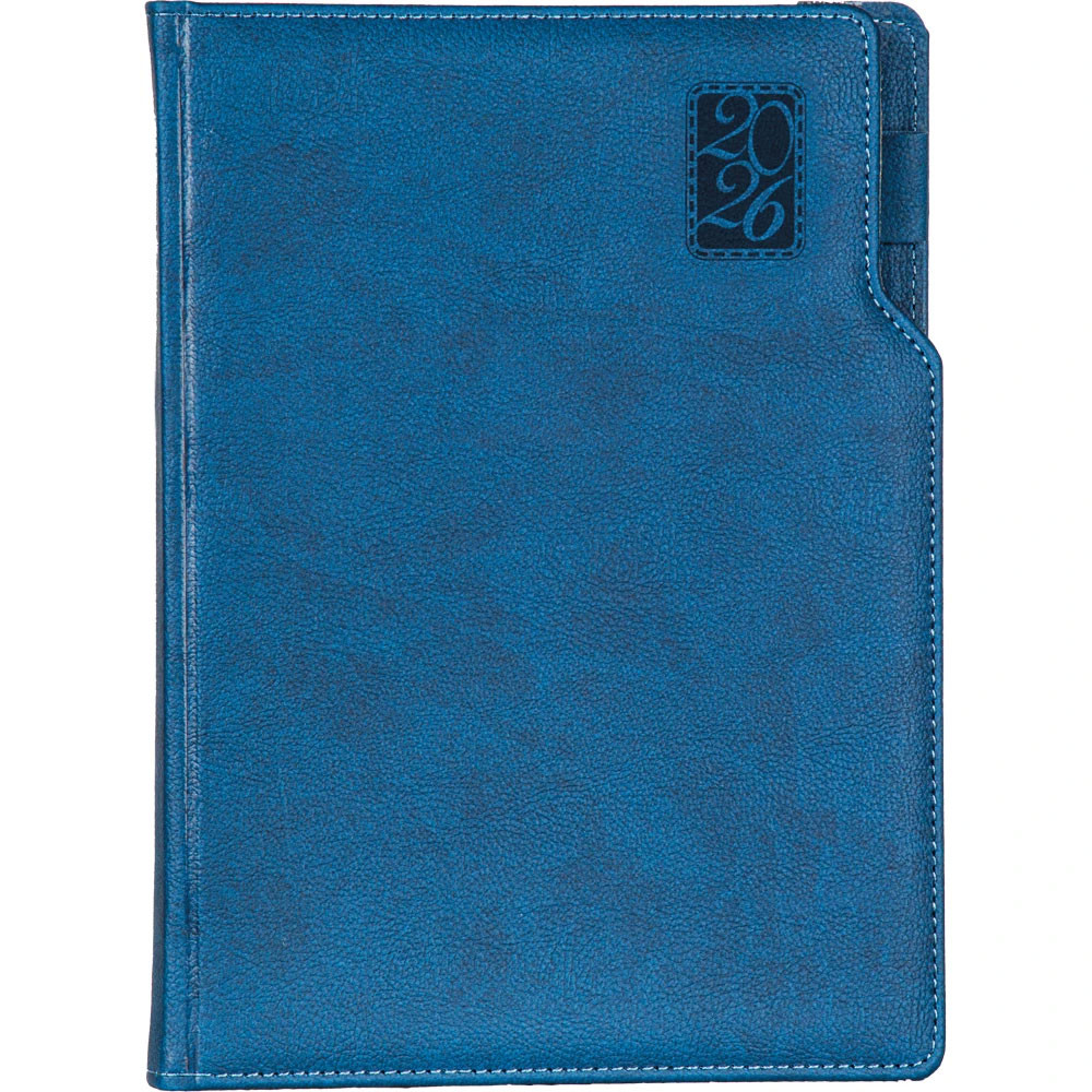 17 x 24 cm Termo Deri Sert Kapaklı Günlük Tarihli Ajanda 336 Sayfa 70 gr Ivory Krem Çizgili İç Kağıt Kalem Tutuculu Promozone