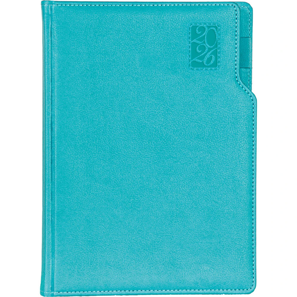 17 x 24 cm Termo Deri Sert Kapaklı Günlük Tarihli Ajanda 336 Sayfa 70 gr Ivory Krem Çizgili İç Kağıt Kalem Tutuculu Promozone