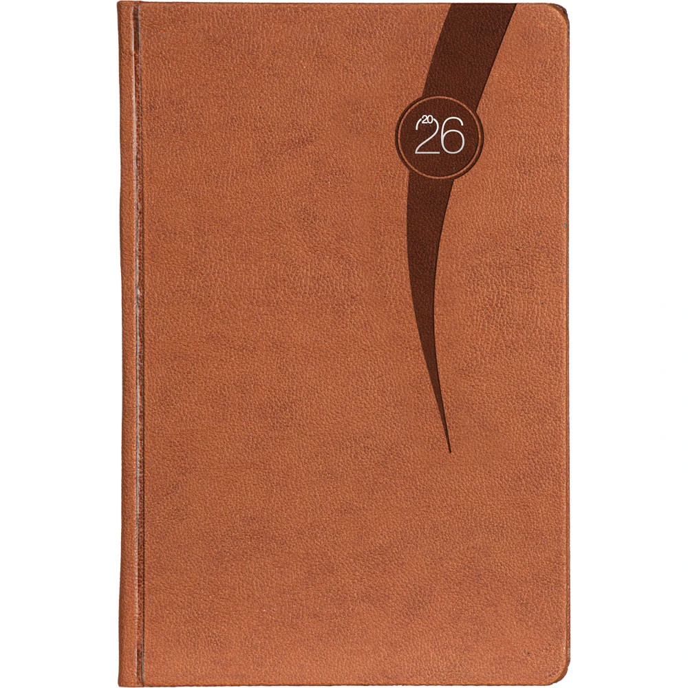 16 x 24 cm Termo Deri Sert Kapaklı Günlük Tarihli Ajanda 320 Sayfa 70 gr Krem Çizgili İç Kağıt Promozone