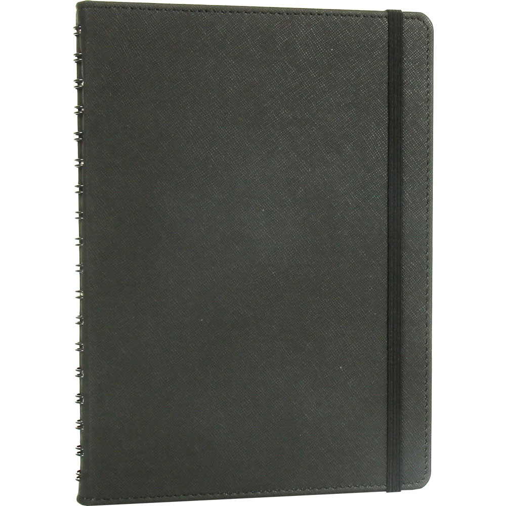 17,5 x 24 cm Gizli Spiralli Termo Deri Sert Kapaklı Günlük Tarihli Ajanda 336 Sayfa 70 gr Ivory Krem Çizgili İç Kağıt Promozone