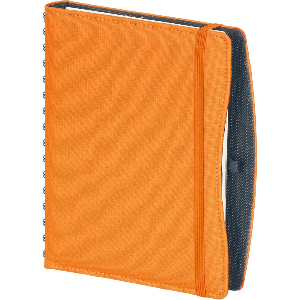 17 x 24 cm Gizli Spiralli Termo Deri Sert Kapaklı Günlük Tarihli Ajanda 336 Sayfa 70 gr Ivory Krem Kalem Tutuculu Promozone