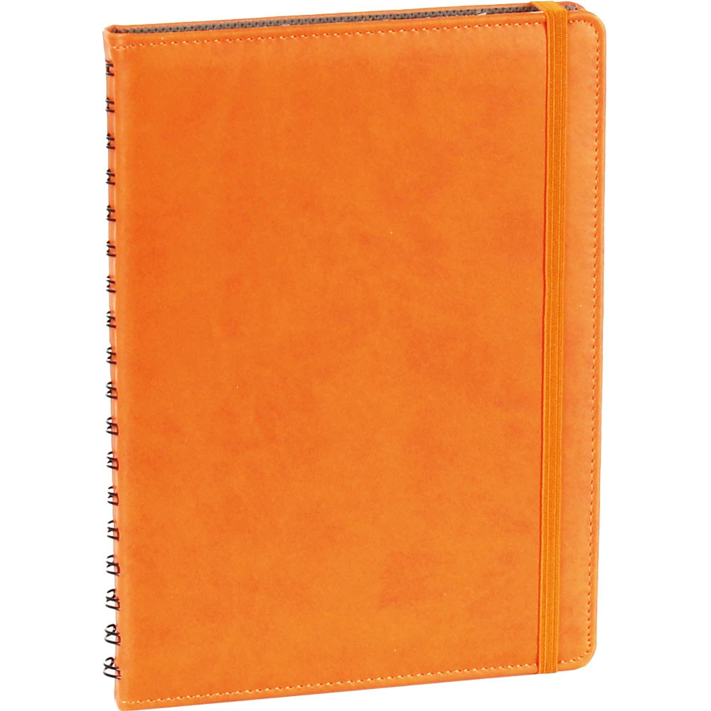 17 x 24 cm Gizli Spiralli Termo Deri Sert Kapaklı Günlük Tarihli Ajanda 336 Sayfa 70 gr Ivory Krem Çizgili İç Kağıt Promozone