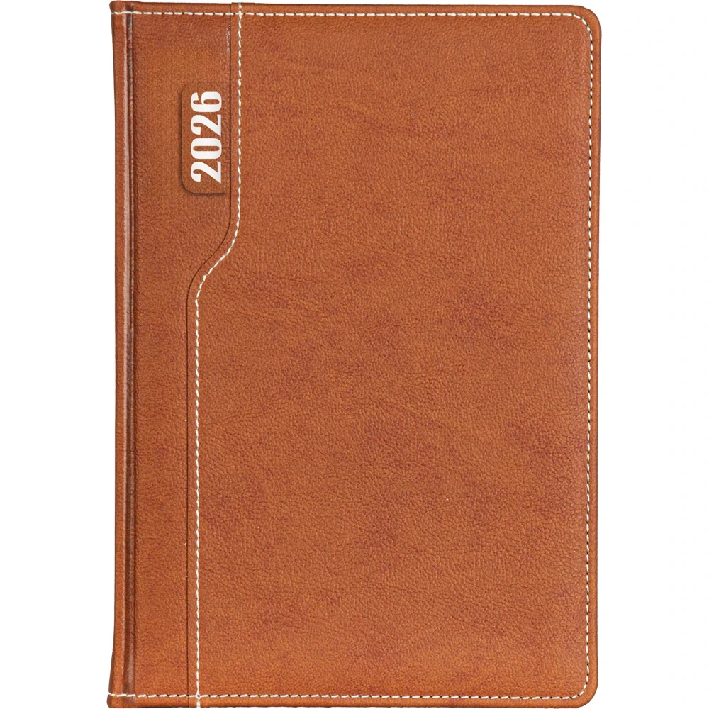 17 x 24 cm Termo PU Sert Kapaklı Günlük Tarihli Ajanda 320 Sayfa 70 gr Krem Çizgili İç Kağıt Promozone