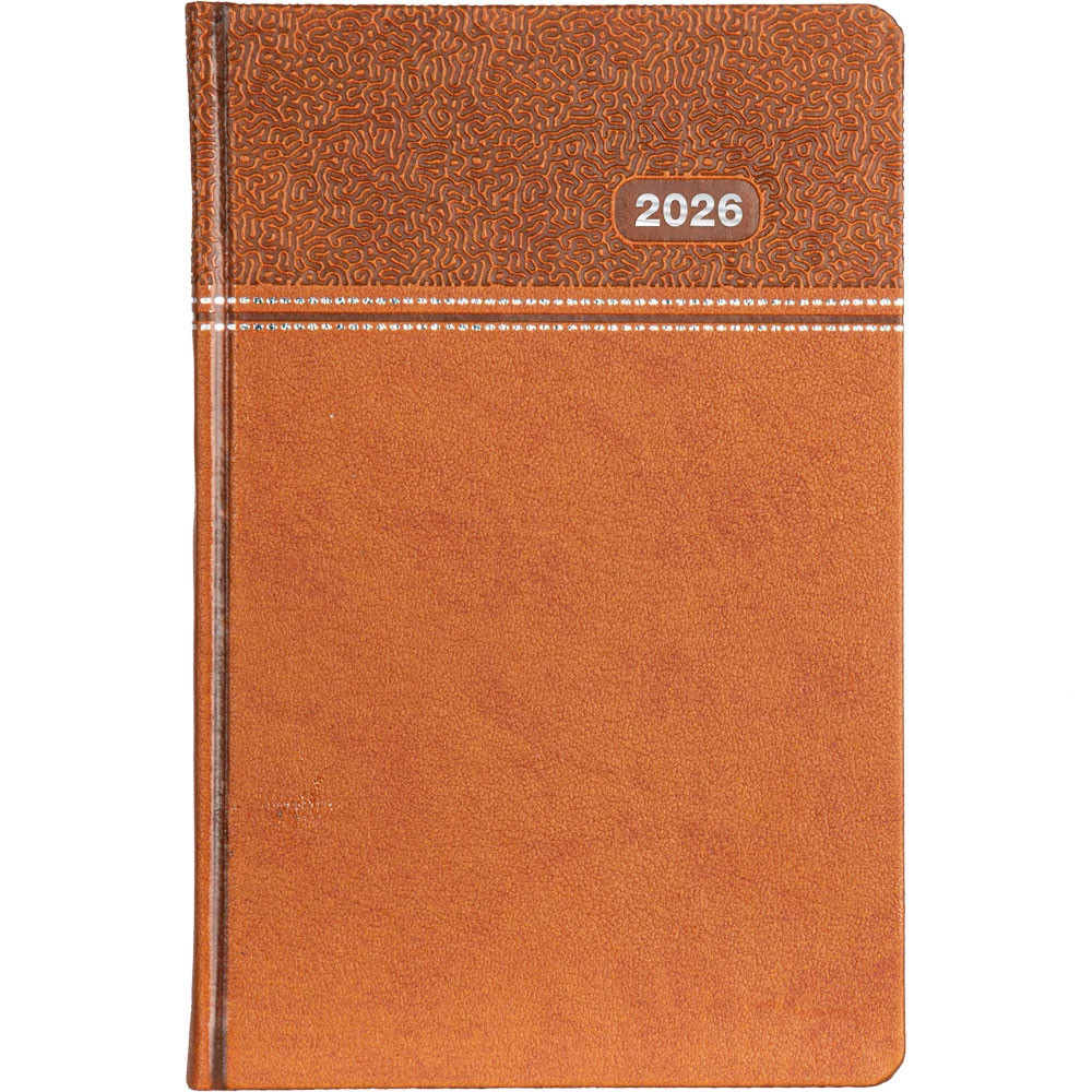 16 x 24 cm Termo Deri Sert Kapaklı Günlük Tarihli Ajanda 320 Sayfa 70 gr Ivory Krem Çizgili iç Kağıt Promozone