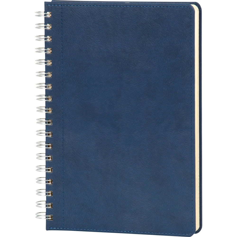 17 x 24 cm Spiralli Termo Deri Kapaklı Günlük Tarihli Ajanda 336 Sayfa 70 gr Ivory Krem Çizgili İç Kağıt Promozone