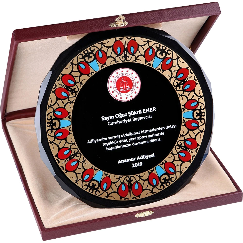 25 x 25 cm Kutulu Kristal Plaket Promozone