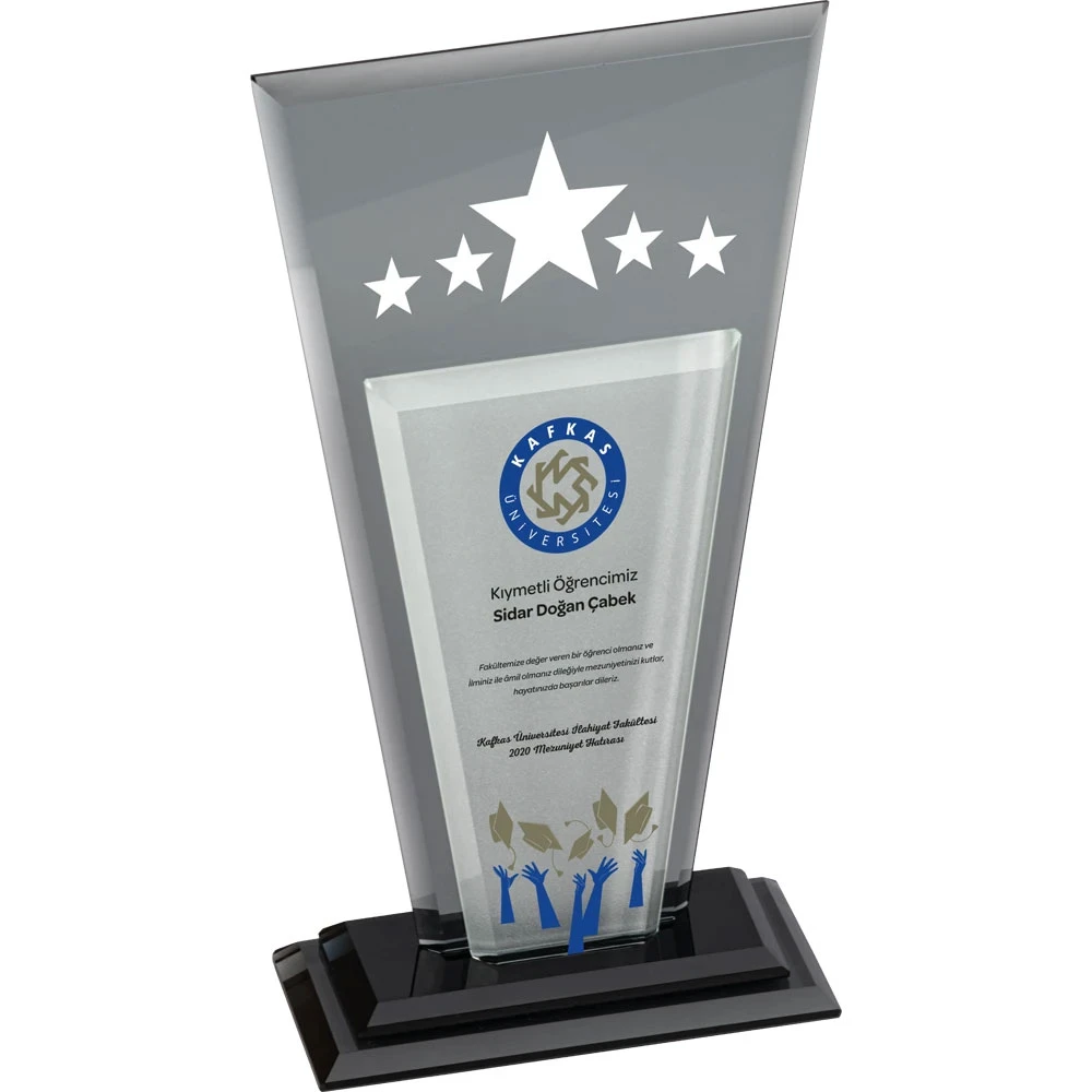 13 x 25 cm Kristal Plaket Promozone